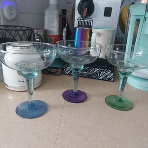Pier 1 | Set of 3 Colorful Margarita Glasses
